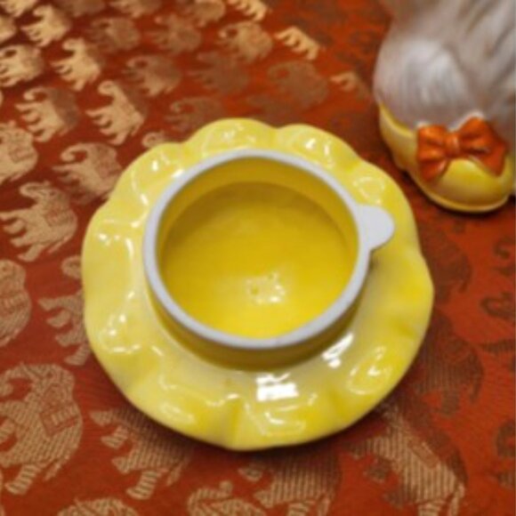 Rare Vintage Lefton Cuddles the Cat/Sunshine Tea Pot Set w/ Cream & Sugar - Picture 4 of 16